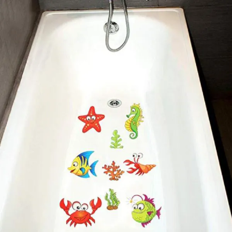 Non Slip Bathtub Stickers Marine Life Bathroom Adhesive Stairs Shower Room