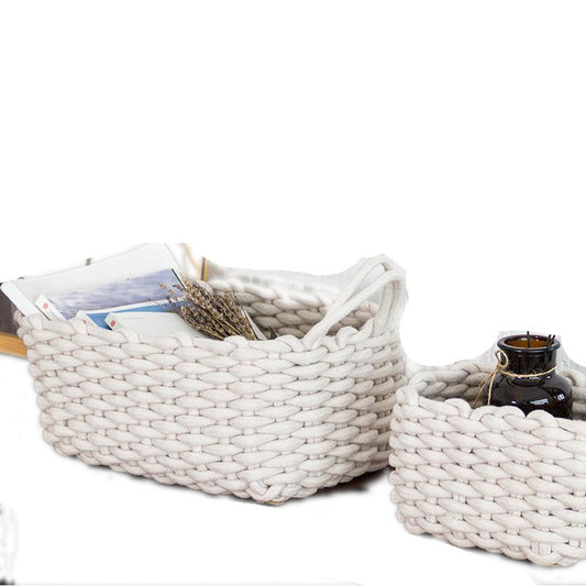 Nordic Thick Cotton Rope Storage Box Simple Basket