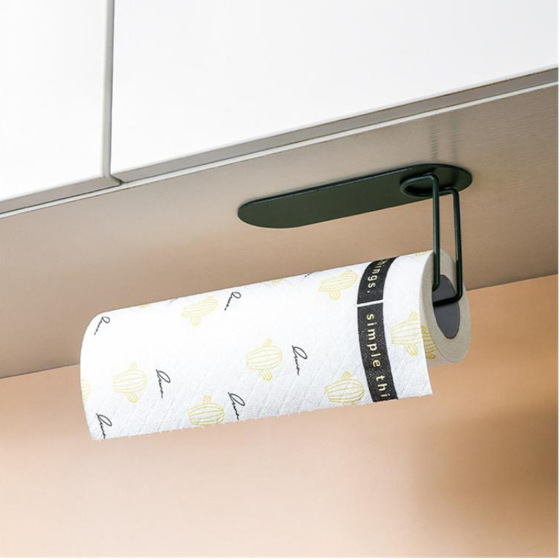 Nordic Iron Paper Towel Holder Wall Mounted Storage Rack Shelf Kitchen Tool