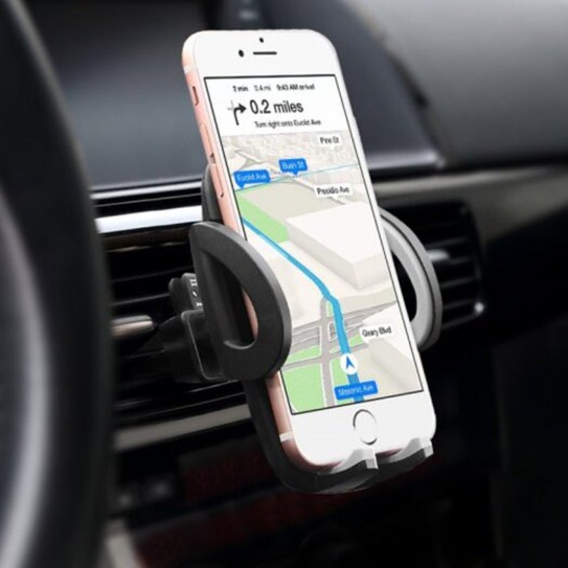 Car Air Vent Mount Holder Cradle Cell Phone Greyblack