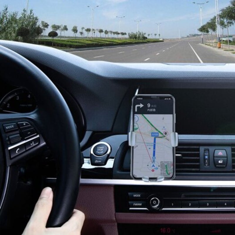Car Air Vent Phone Holder Gravity Compatible For Iphoneall Smartphone Light Slate Gray
