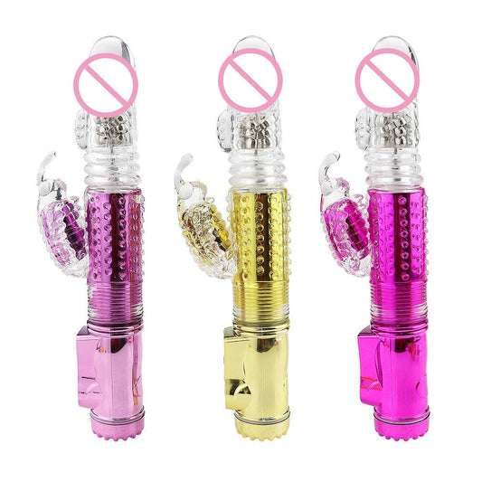 Telescopic Thrusting Rabbit Vibrator G-Spot Clitoral Stimulation