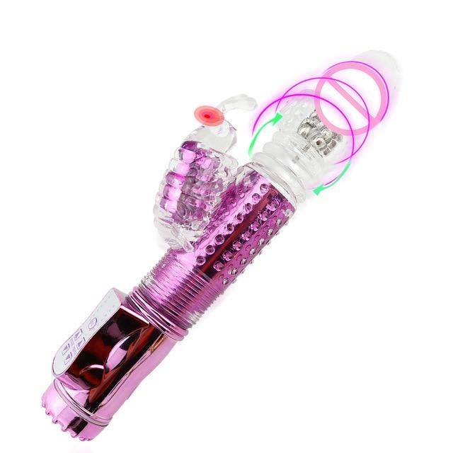 Telescopic Thrusting Rabbit Vibrator G-Spot Clitoral Stimulation