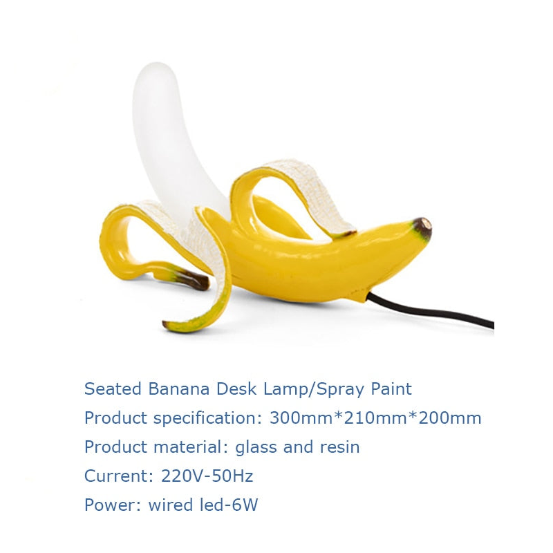 Novelty Banana Night Light Table Lamp Bedroom Desk Home Decor