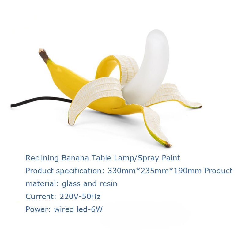 Novelty Banana Night Light Table Lamp Bedroom Desk Home Decor