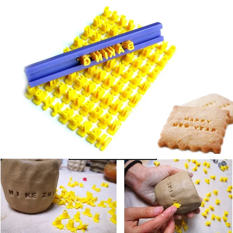 Number Alphabet Stamps Diy Press Print Name On Ceramic Pottery Soap Candle Cookie Tools