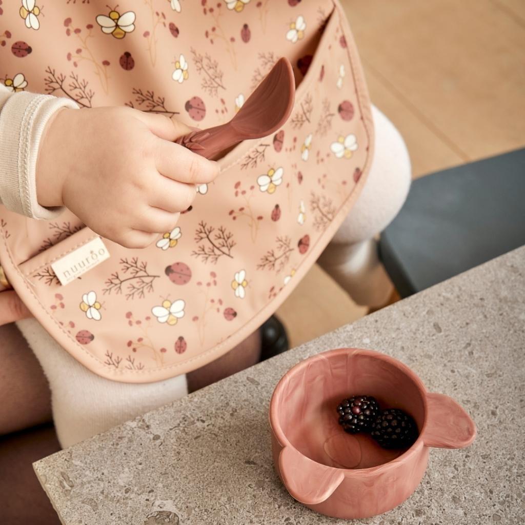Nuuroo Long Waterproof Little One Bib With Sleeves Koala Forest Print