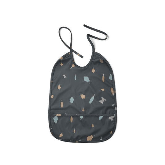 Nuuroo Long Waterproof Little One Bib With Sleeves Koala Forest Print