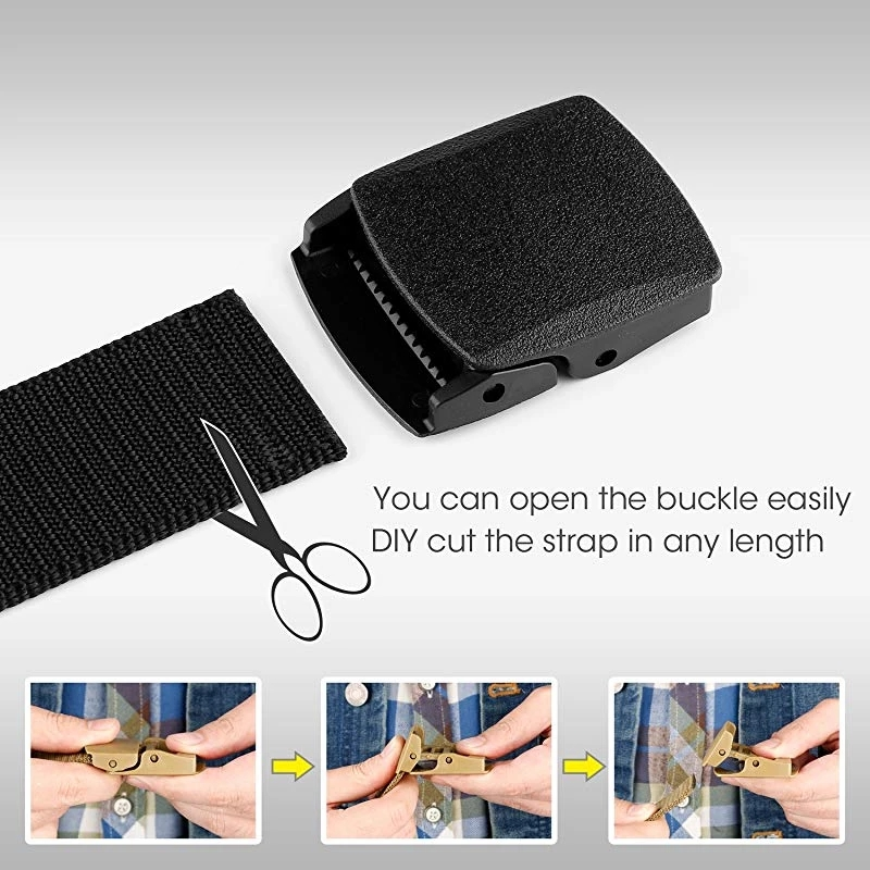 Nylon Canvas Breathable Military Tactical Men Waist Belt Buckle