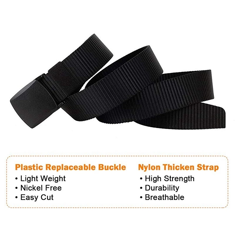Nylon Canvas Breathable Military Tactical Men Waist Belt Buckle