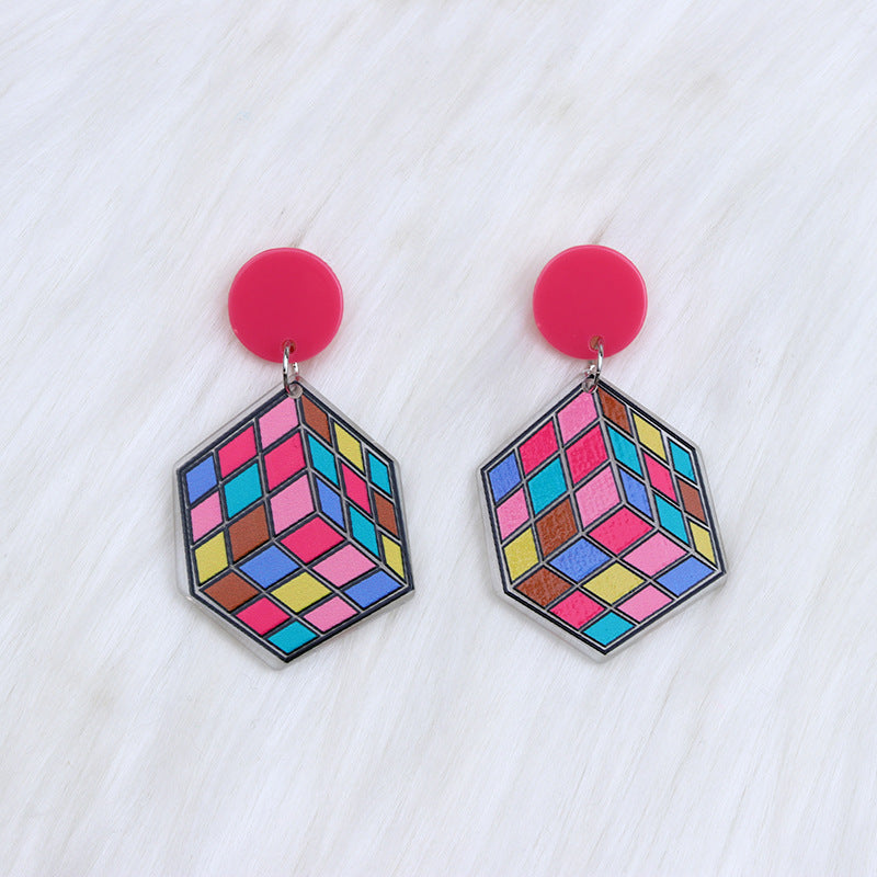 Veile Studios Valentines Day Rose Red Love Heart Earrings For Women