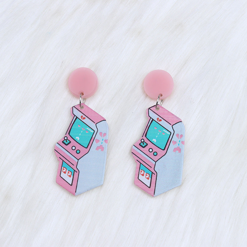 Veile Studios Valentines Day Rose Red Love Heart Earrings For Women