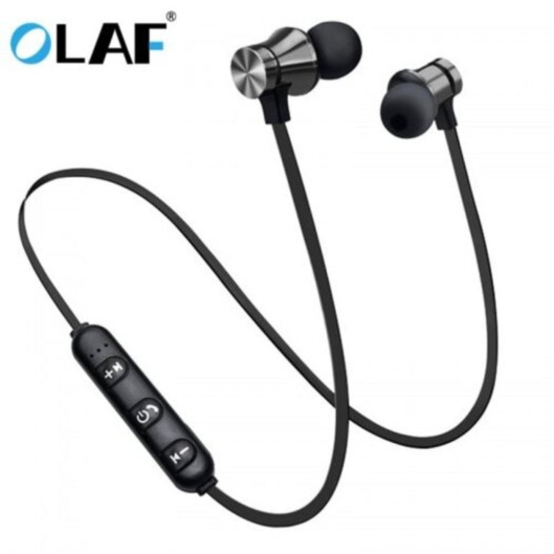 Earphone Wired In Magnet Exercise Sport Bluetooth Fresh Version Black