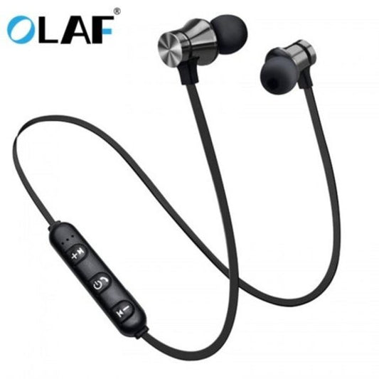 Earphone Wired In Magnet Exercise Sport Bluetooth Fresh Version Black