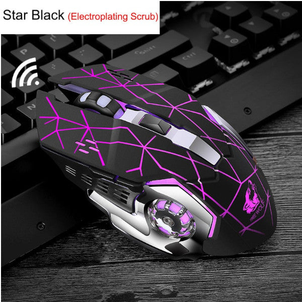 Omeshin Rechargeable X8 Wireless Silent Led Backlit Usb Mouse Computer Bluetooth Mause 2.4Ghz For Laptop Pc