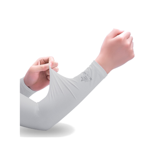 One Pair Uv Sun Protection Cooling Arm Sleeve Cover For Running Cycling Driving No Thumb Hole Grey