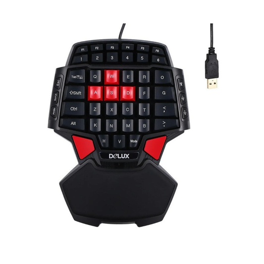 One Single Hand Usb Wired Gamer Keyboard