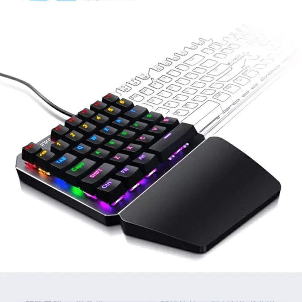One Single Hand Usb Wired Gamer Keyboard