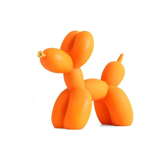Figurine Nordic Balloon Dog Orange Resin Sculpture For Living Room Decor