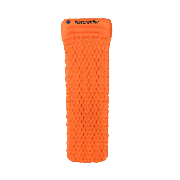 Orange Naturehike Outdoor Inflatable Cushion Sleeping Camping Mat Bag With Pillow
