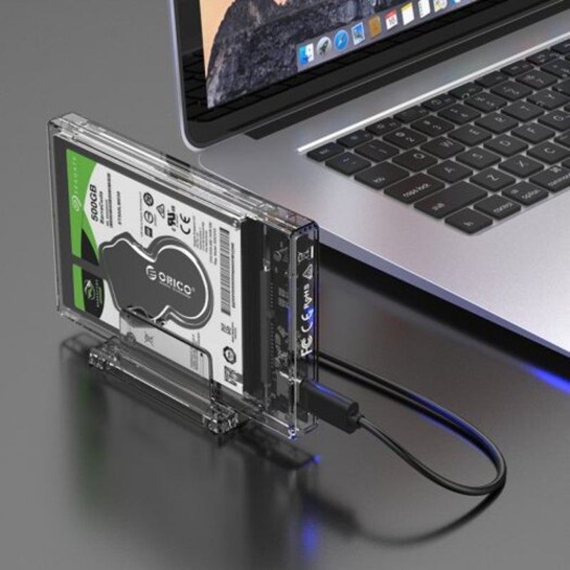 2159C3 2.5 Inch 10Gbps Hard Drive Enclosure With Holder Transparent