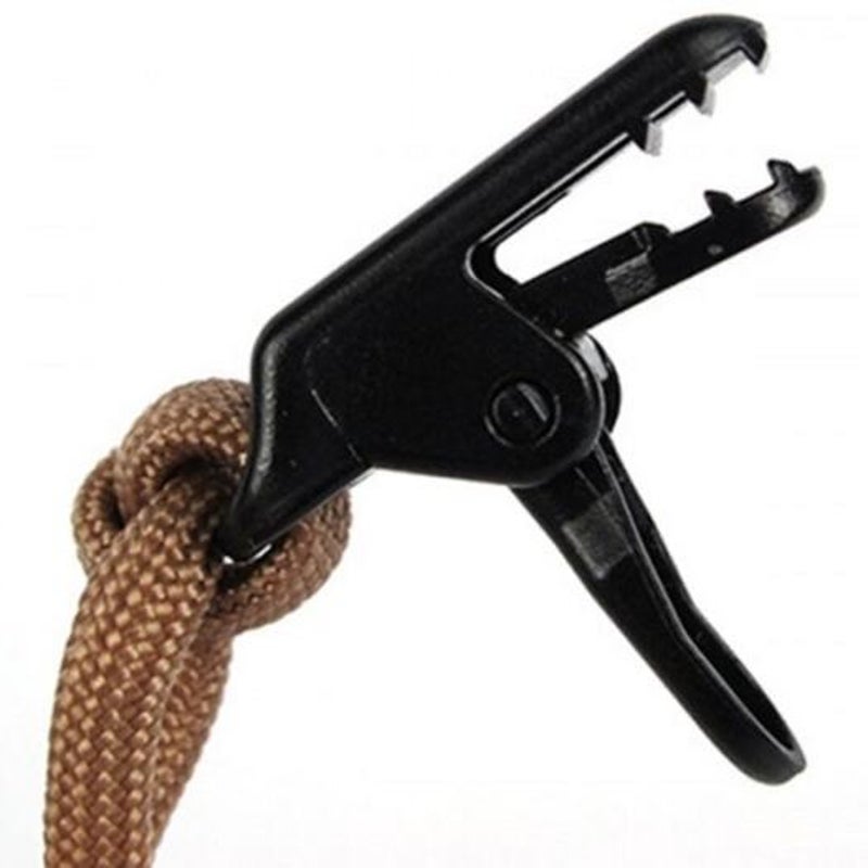 Outdoor Camping Alligator Clip 10Pcs Black