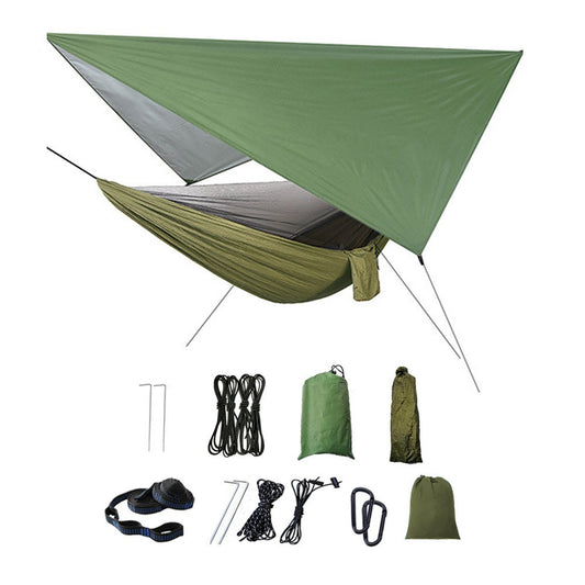 Outdoor Camping Hammock With Rain Fly Tarp Mosquito Net And Tree Straps