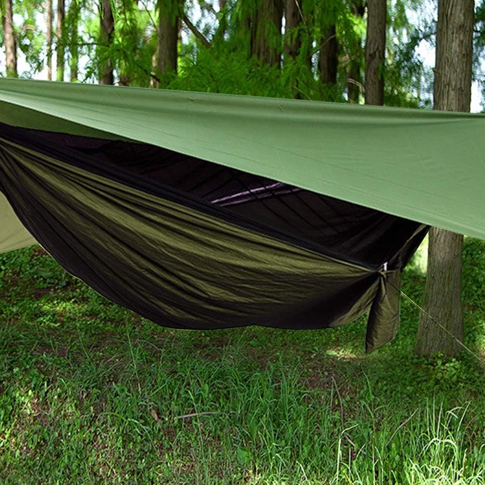 Outdoor Camping Hammock With Rain Fly Tarp Mosquito Net And Tree Straps