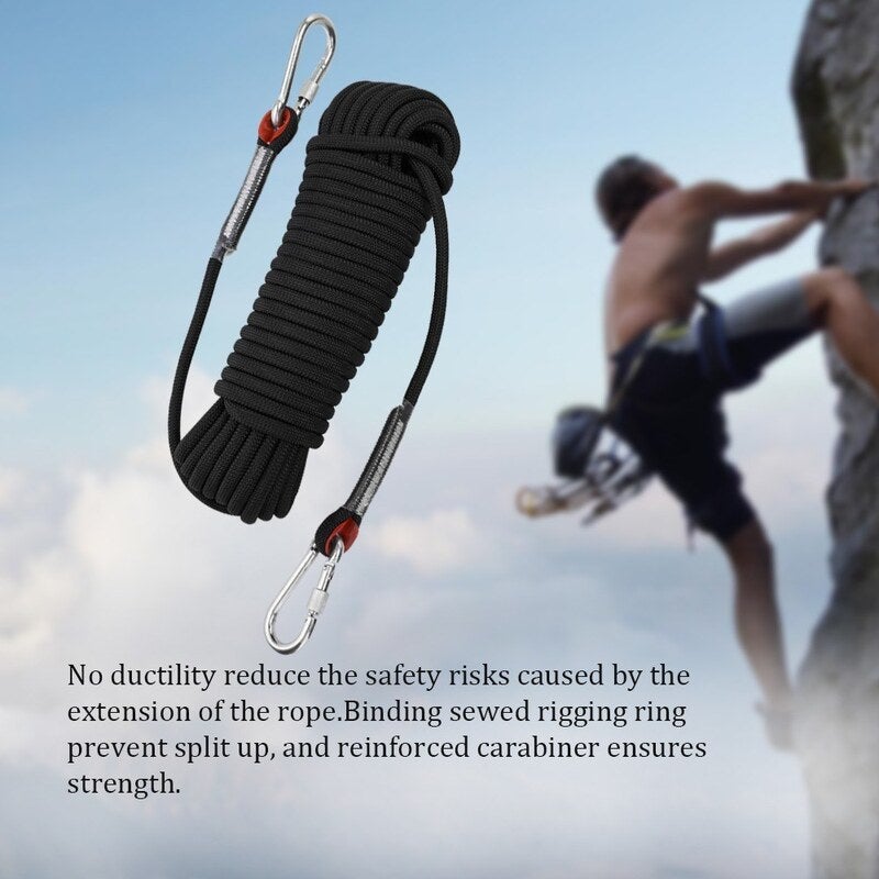 Outdoor Climbing Rope Rock Ice Equipment High Strength Survival Paracord Safety Ropes Accessory Blue