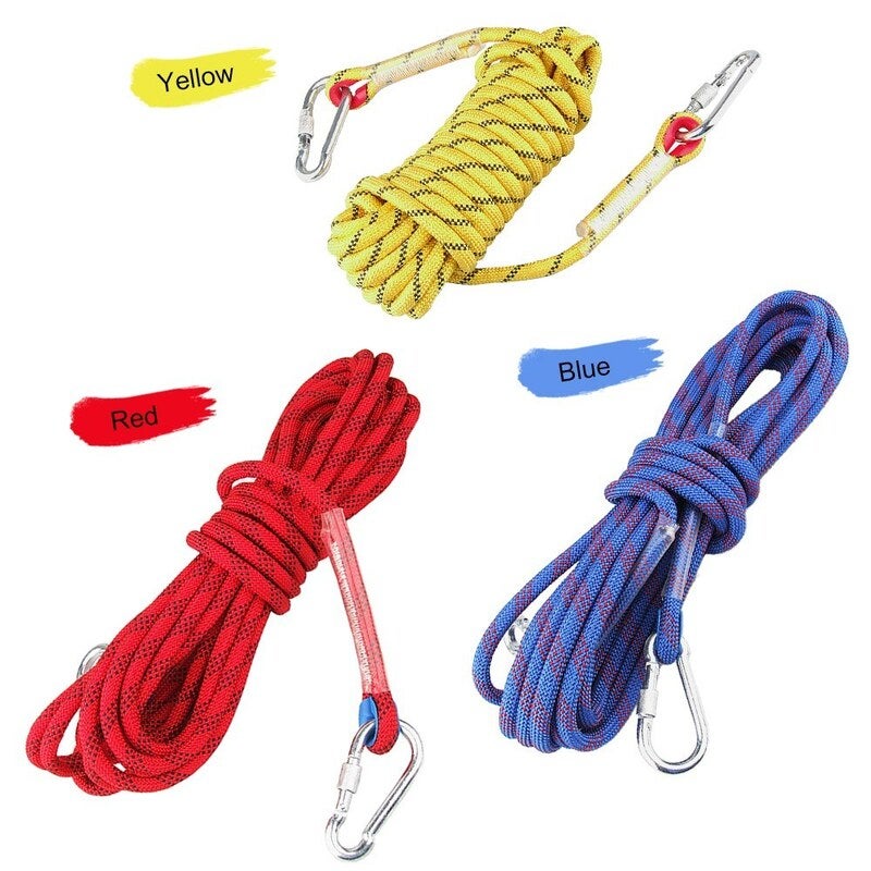 Outdoor Climbing Rope Static Rock Black