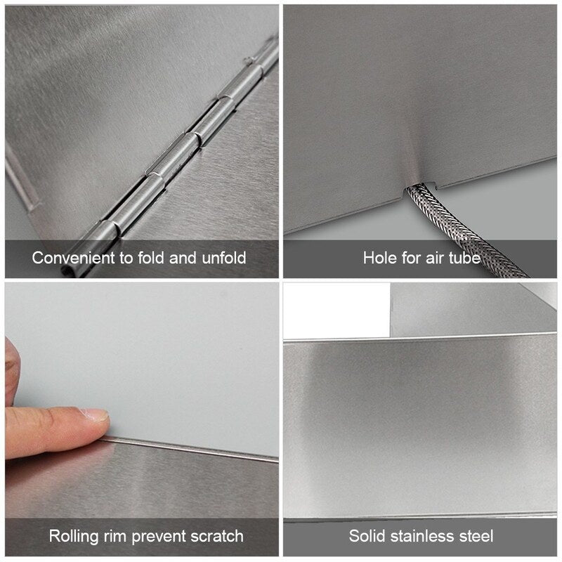 Outdoors Stove Windshield Camping Cooking Windscreen Silver