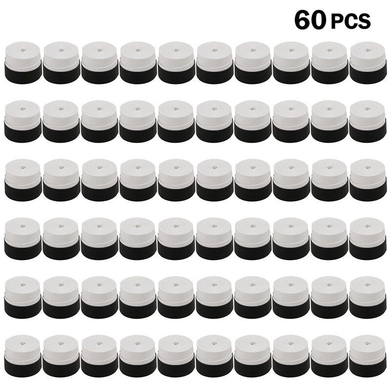 Pack Of 60 Tennis Racket Grips White