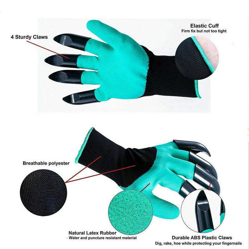 Safety Gloves Pair Of Garden Durable Claws Digging Planting Protect