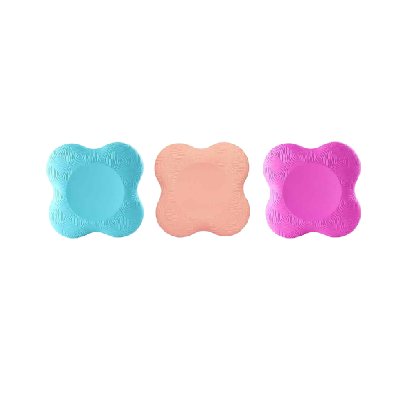 Pair Of Pink Yoga Knee Pads Support For Pilates Exercise