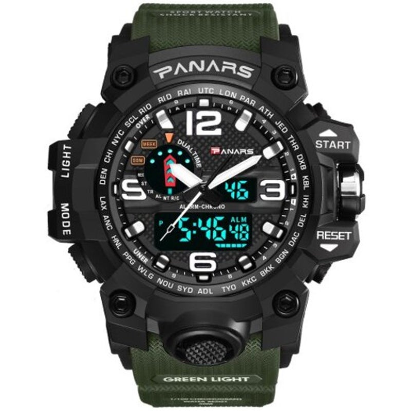Veile Studios 8202 Outdoor Sports Digital Watch For Man Army Green