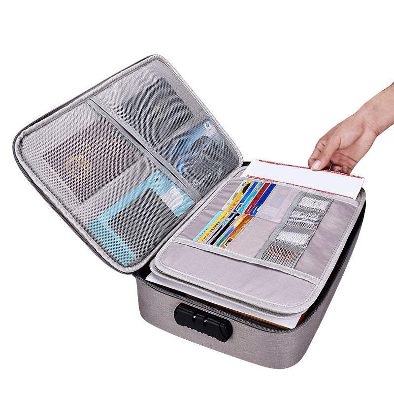 Storage Boxes Locking Documents Holder Organiser Partitions File Sorting Portfolio