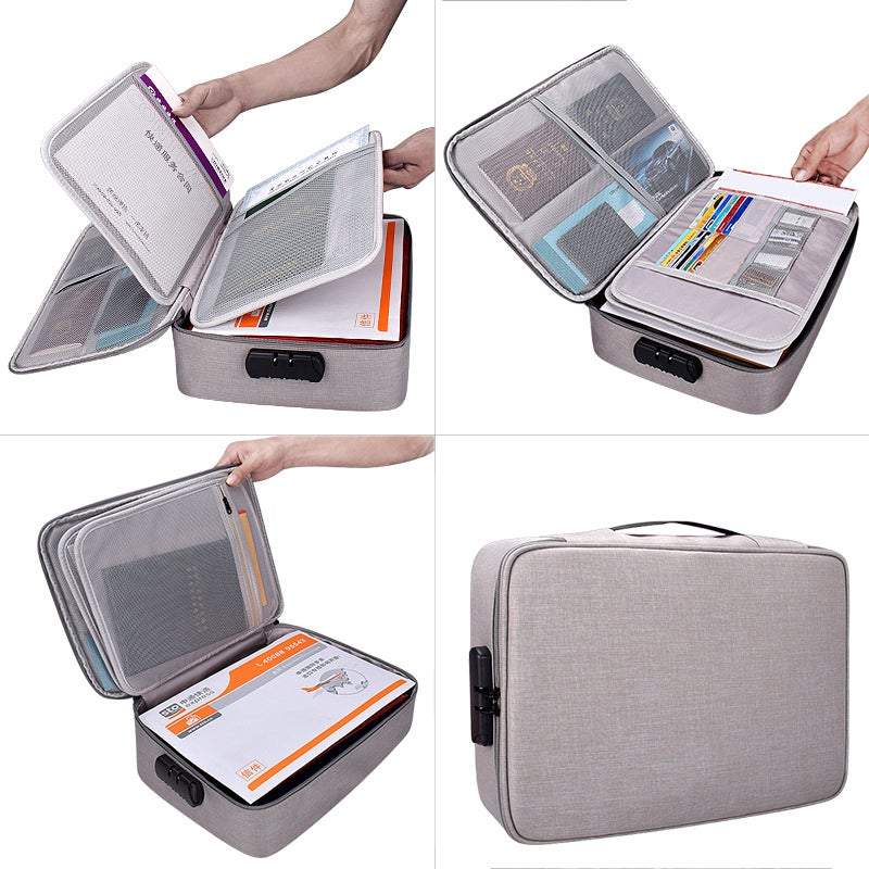 Storage Boxes Locking Documents Holder Organiser Partitions File Sorting Portfolio