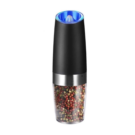 Pepper Grinder Gravity Electric Mill Battery Operated Automatic Salt With Blue Led Light