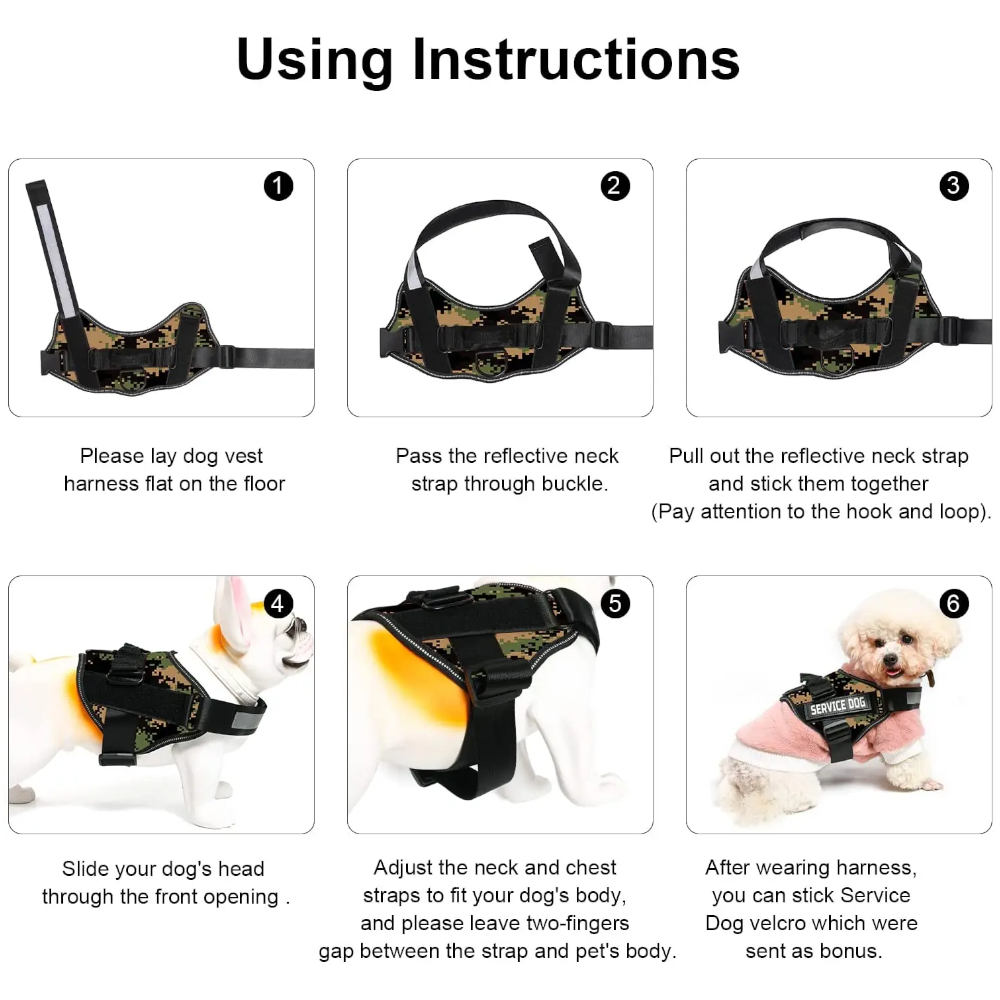 Personalized Dog Reflective 3M No-Pull Pet Harness Vest