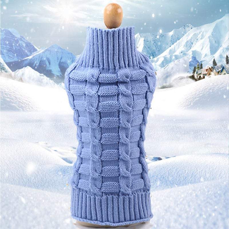 Dog Apparel Pet Sweater Winter Warm Knitted Clothes