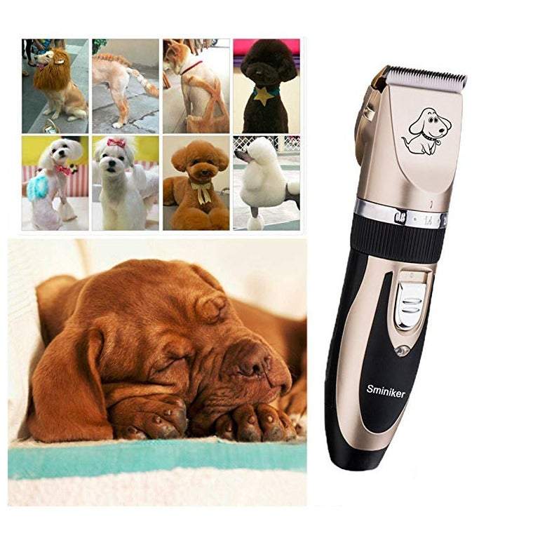 Pet Electric Hair Clipper Rechargeable Cordless Dogs Cats Grooming Clippers Kit