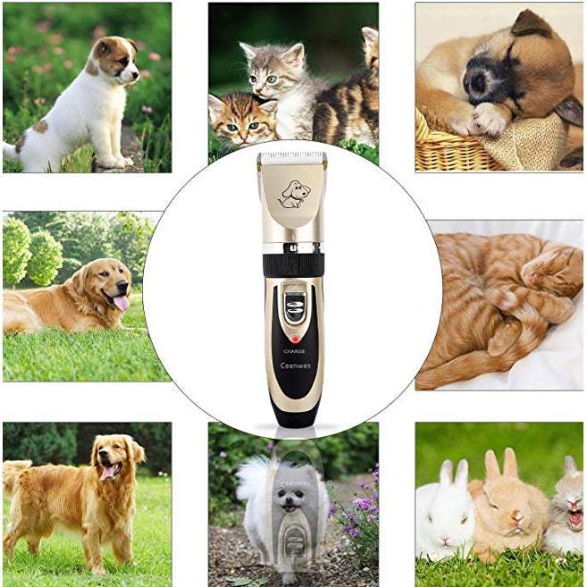 Pet Electric Hair Clipper Rechargeable Cordless Dogs Cats Grooming Clippers Kit