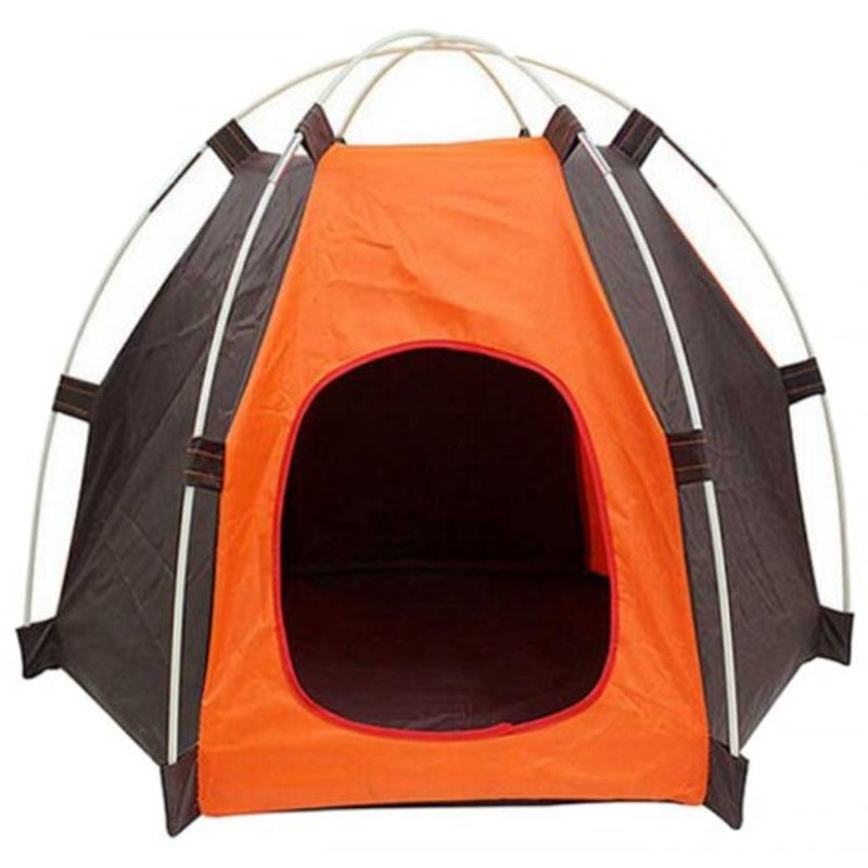 Pet Tent Dog Cat Oxford Cloth Outdoor Travel Supplies Pumpkin Orange
