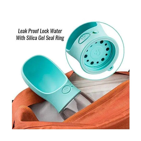 350Ml Portable Pet Drinking Cup Out Dog And Cat Bottle Blue
