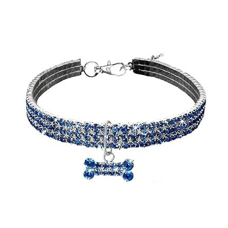 Pet Diamante Collar Bling Rhinestones Wedding Party Walking