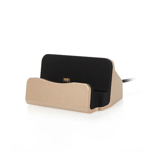 Phone Dock Charging Stand Base Cradle Usb Cable Holder Gold 1
