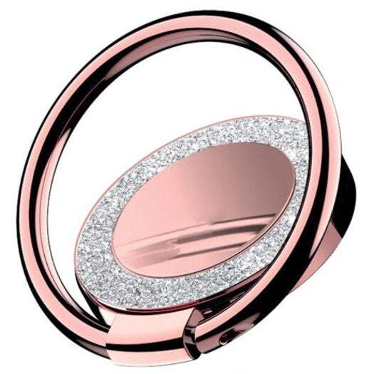 Sticker Stamp Activities Phone Holder Round Glitter 360 Degree Stand Holders Metal Finger Ring Rose Gold