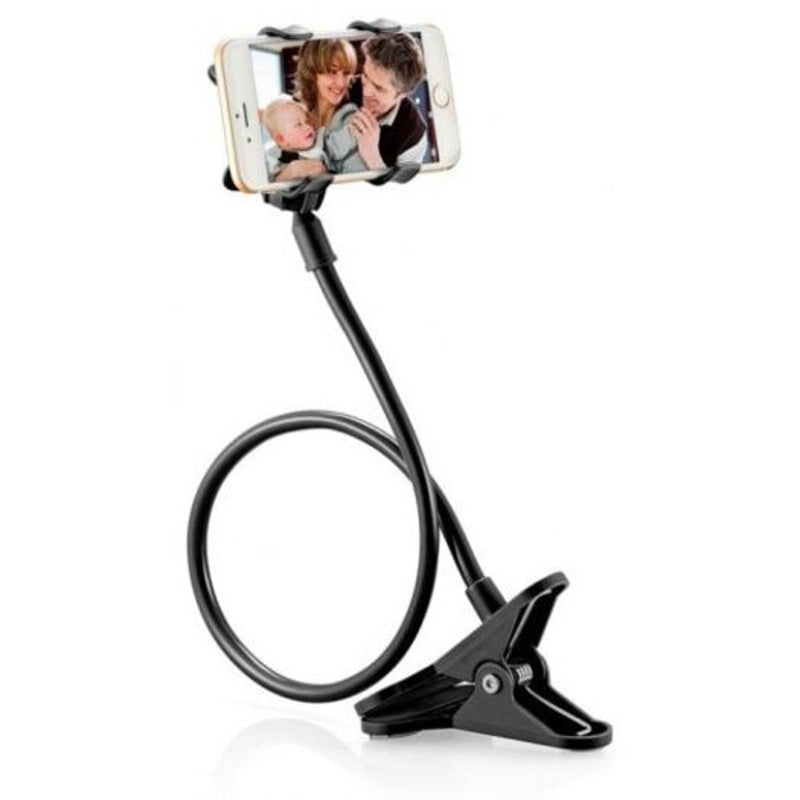 Phone Holder Universal 360 Rotating Flexible Long Arm Lazy Black