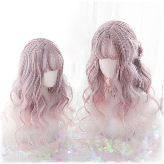 Pastel Pink Wavy Lolita Wig