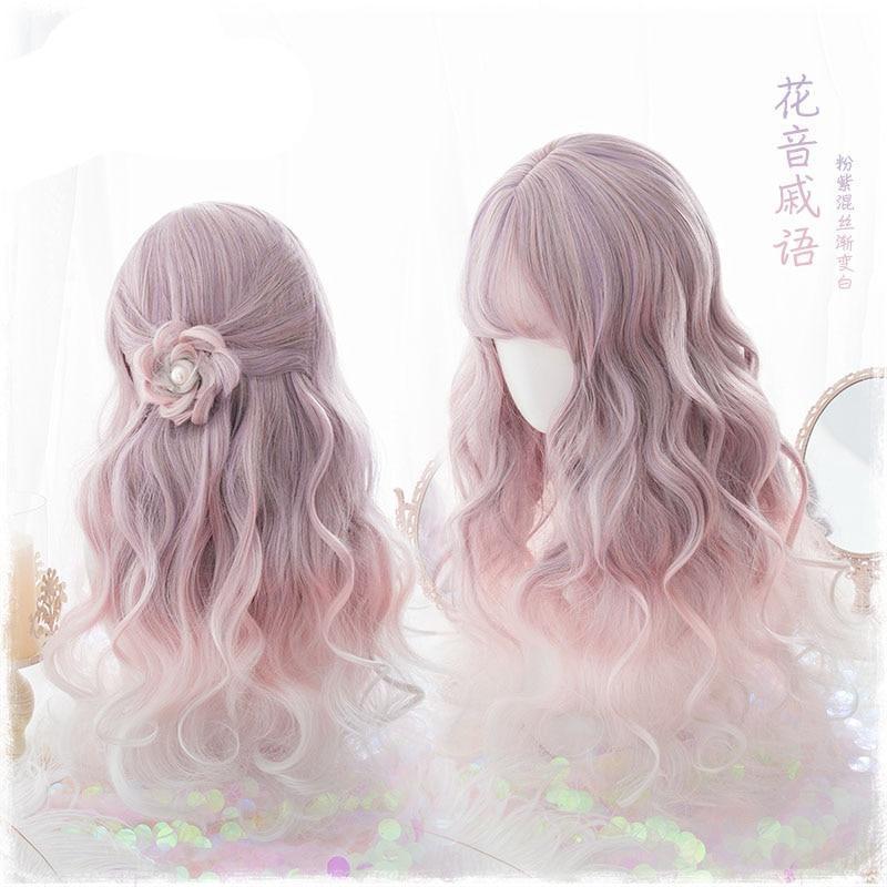 Pastel Pink Wavy Lolita Wig